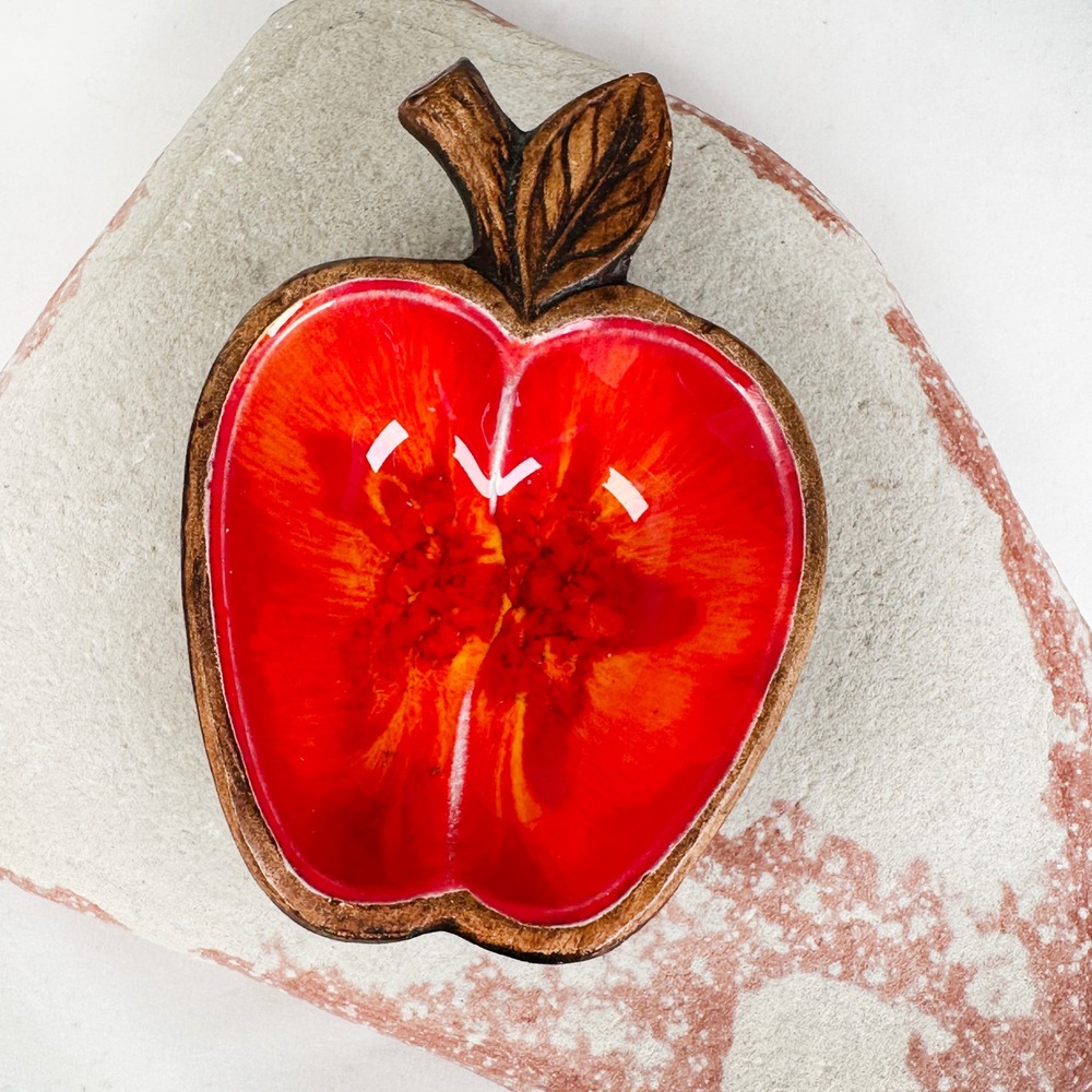 Vintage 1962 Treasure Craft Apple Trinket Dish – California Pottery Teacher Gift